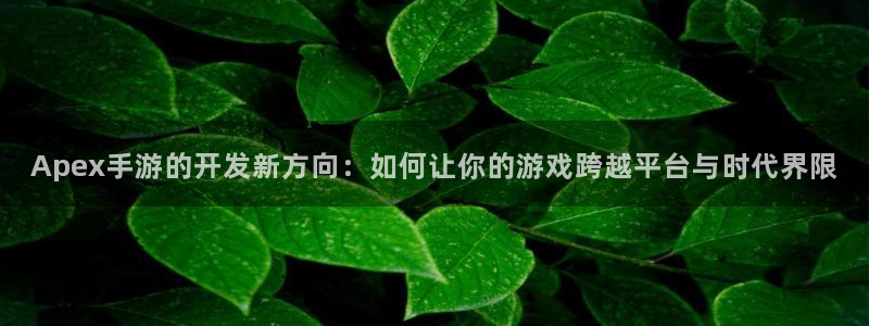 摩根娱乐这个平台怎么样啊赚钱吗：Apex手游的开发新方向：如